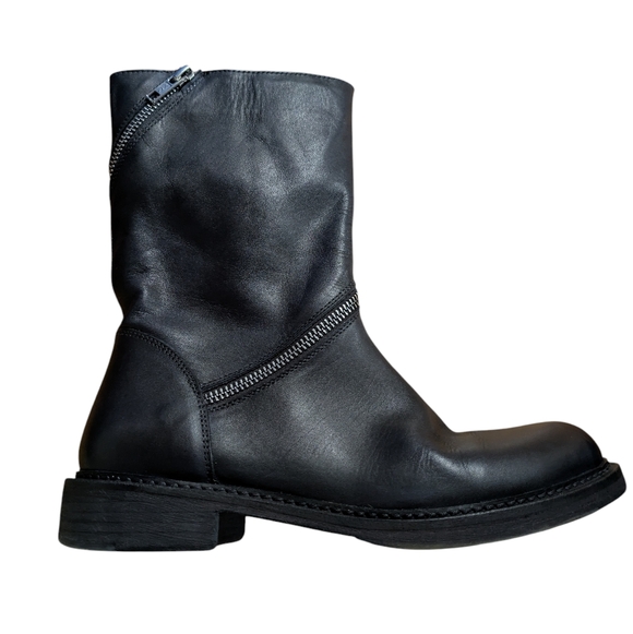 Vintage Foundry Regine Zip Around Black Leather Boots Size 7.5 - Picture 5 of 10